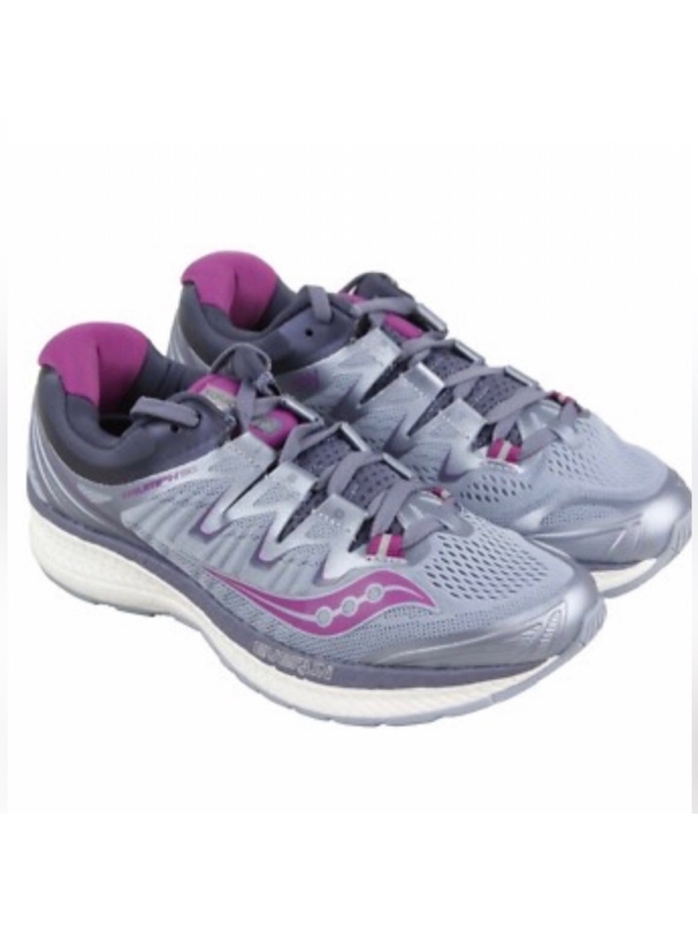SAUCONY Women's Silver Purple Triumph ISO 4 Running gym Shoes size 11 sporty